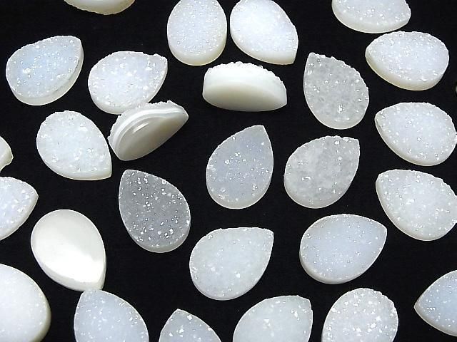 Druzy Achat Birnenform Cabochon 18x13mm 1 Stück