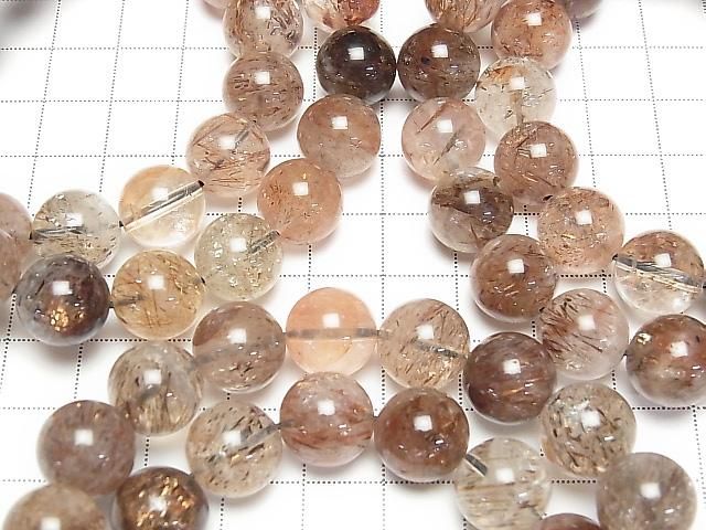 Mica in Quarz AA++ Rund 12mm Armband