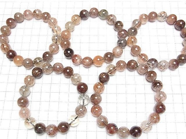 Mica in Quarz AA++ Rund 12mm Armband