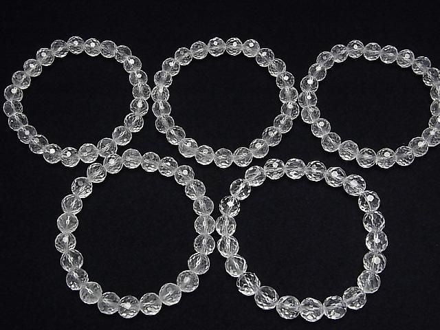 Hochwertig! Kristall AAA-128 facettierte Rund 8mm Armband