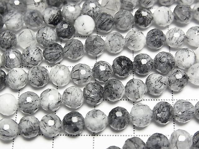 High Quality! Tourmaline Quartz AA++ 128 Faceted Round 6mm 1strand Beads (approx. 15 inches/36 cm)