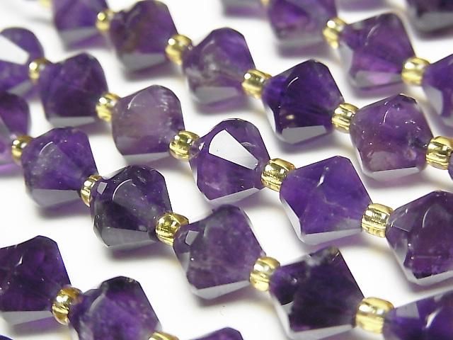 Hochwertig! Amethyst AA++ Abakus Schnitt 8x8x8mm 1Strang Perlen (ca. 15 Zoll/36 cm)