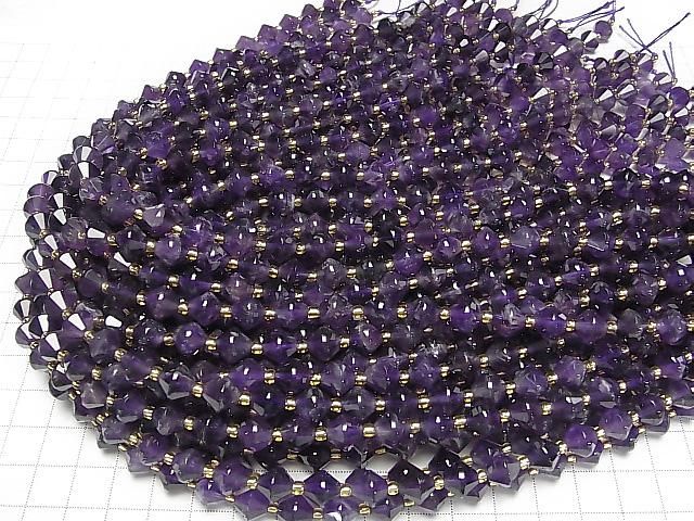 Hochwertig! Amethyst AA++ Abakus Schnitt 8x8x8mm 1Strang Perlen (ca. 15 Zoll/36 cm)