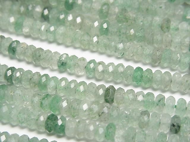 Hochwertig! Grüner Aventurin facettierte Knopf-Rondelle 4,5x4,5x2 mm 1 Strang Perlen (ca. 15 Zoll/36 cm)