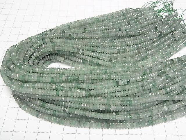 Hochwertig! Grüner Aventurin facettierte Knopf-Rondelle 4,5x4,5x2 mm 1 Strang Perlen (ca. 15 Zoll/36 cm)