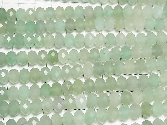 Hochwertig! Grüner Aventurin facettierte Knopf-Rondelle 8x8x5,5 mm 1 Strang Perlen (ca. 15 Zoll/37 cm)