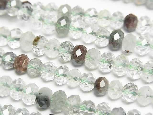 High Quality! Garden Quartz AA++ Faceted Button Rondelle 6x6x4mm 1strand beads (approx. 15 inches/37 cm)