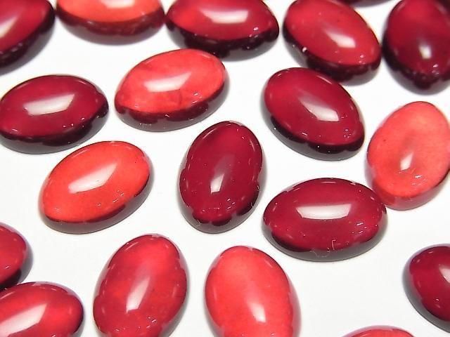 Roter Bernstein ovaler Cabochon 14x10mm 4 Stück