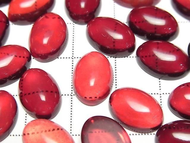 Roter Bernstein ovaler Cabochon 14x10mm 4 Stück