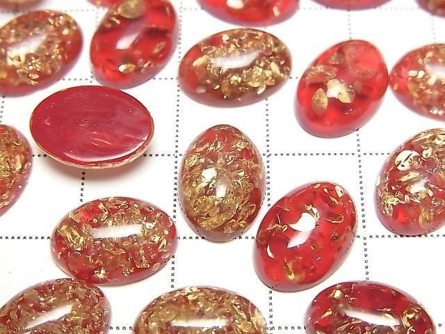 Rissiger roter Bernstein ovaler Cabochon 14x10mm 3 Stück