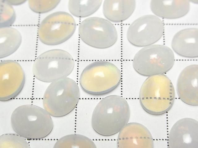 Hochwertiger äthiopischer Opal AAA- ovaler Cabochon 10x8mm 2 Stück