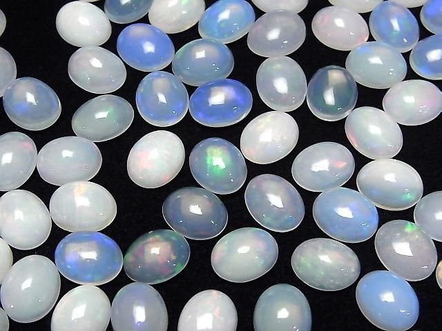 Hochwertiger äthiopischer Opal AAA- ovaler Cabochon 10x8mm 2 Stück
