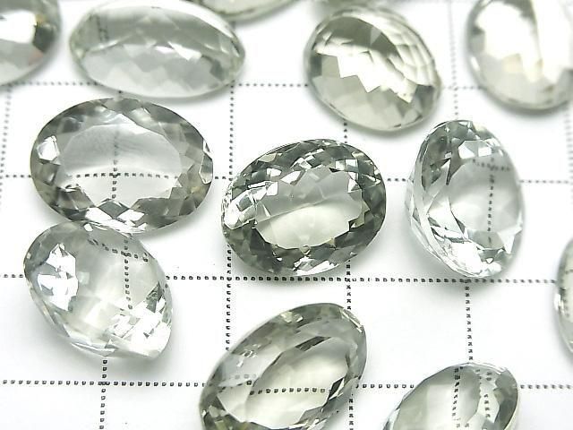 Hochwertiger grüner Amethyst AAA Lose Steine gemischte Form facettiert 3Stück