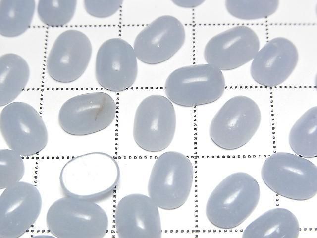 Angelith Oval Cabochon 8x6mm 5 Stück