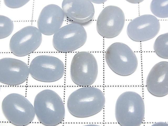 天使石橢圓凸圓面 10x7.5mm 4顆裝