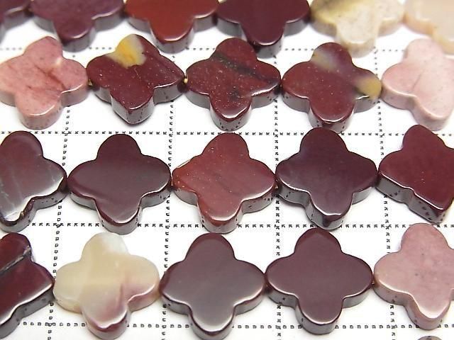 Mookaite Blumenmotiv 10x10mm 1Strang Perlen (ca. 15 Zoll/36 cm)