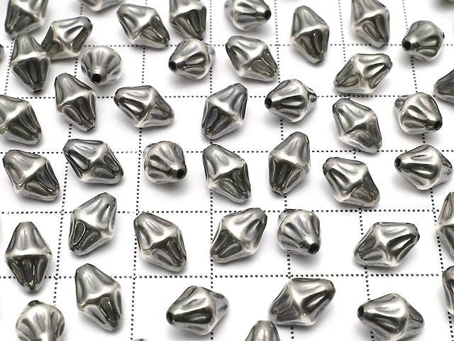925純銀納瓦霍珍珠雙錐形切割9x6x6毫米 1顆