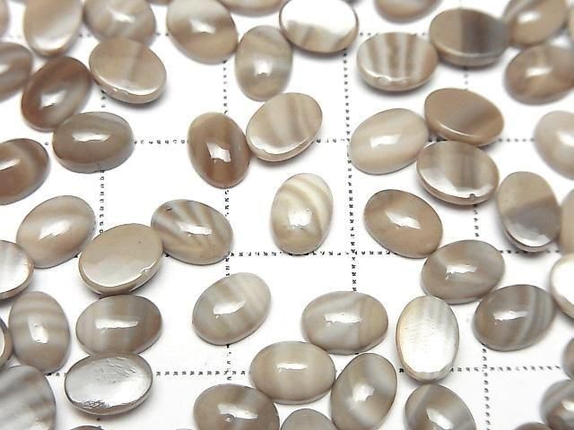 Polnischer Feuerstein Oval Cabochon 7x5mm 5Stück