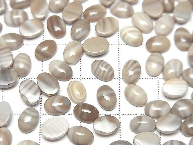 Polnischer Feuerstein Oval Cabochon 7x5mm 5Stück