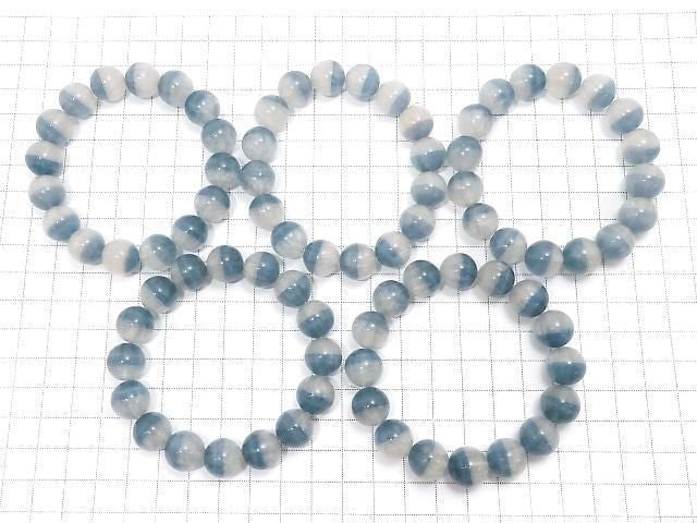 Bicolor Fluorit AAA runder 13mm Armband
