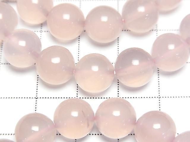 Natürliche Farbe Rosa Chalcedon AA++ Runde 10mm Armband