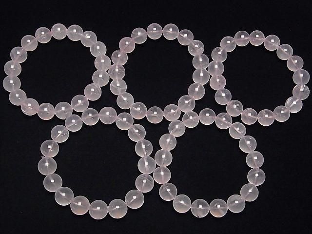 Hochwertiger Rosenquarz AA++ Runde 12mm Armband