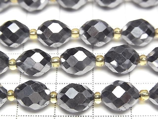 Hohe Qualität! Terahertz Facettierte Reiskorn 10x8x8mm 1strang Perlen (ca. 14 Zoll/34 cm)