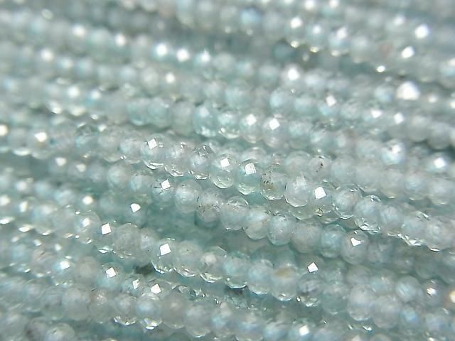 Hohe Qualität! Apatit AA+ Facettierte Knopf Rondelle 2x2x1mm 1strang Perlen (ca. 15 Zoll/38 cm)