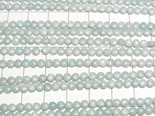 Hochwertiger! Amazonit AA Facettierte Münze 4x4mm 1strang Perlen (ca. 15 Zoll/36 cm)