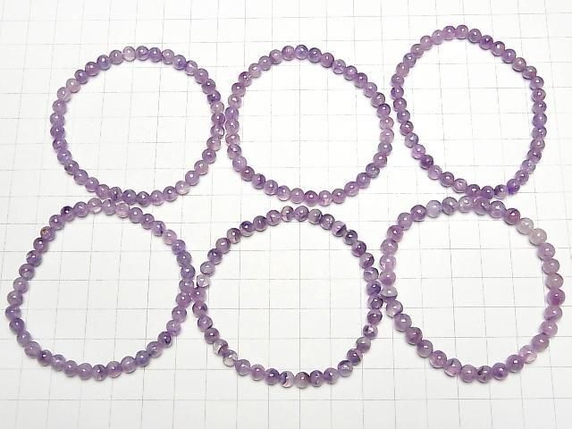 Engelsilica (Charoit mit Silica) AA++ Runde 5mm Armband