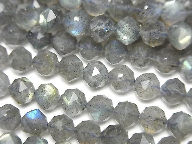 High Quality! Labradorite AAA- Star Faceted Round 6mm Half or 1strand beads (approx. 15 inches/37 cm)