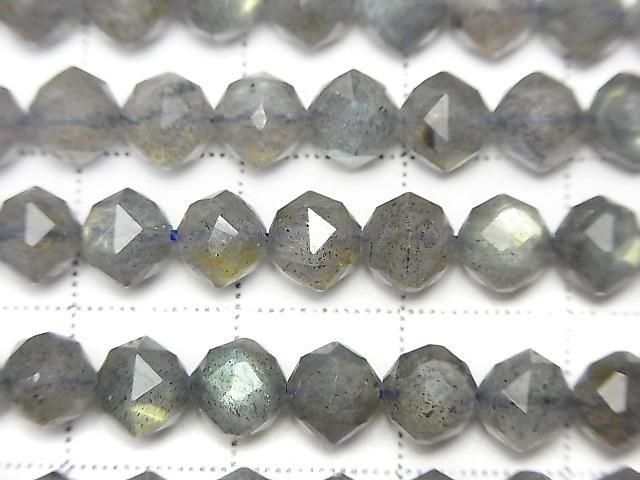 High Quality! Labradorite AAA- Star Faceted Round 6mm Half or 1strand beads (approx. 15 inches/37 cm)