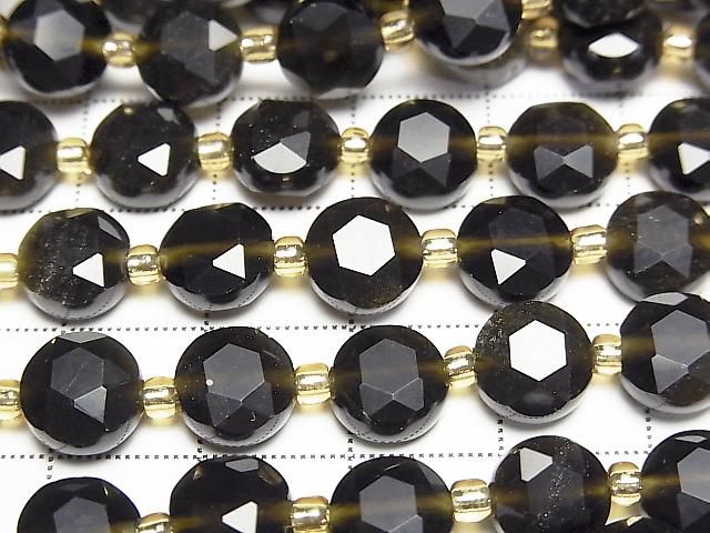 High Quality! Golden Obsidian AAA- Hexagram Faceted Coin 8x8x5mm 1strand beads (approx. 15 inches/37 cm)