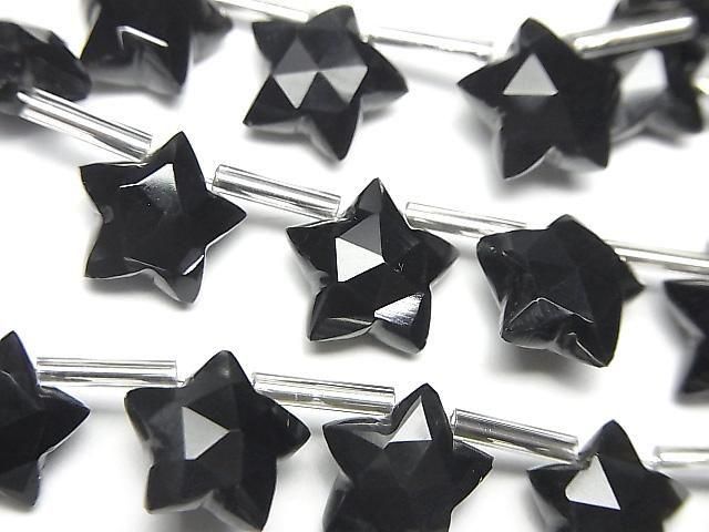 Onyx Facettiert Stern 10x10mm 1strang Perlen (8Stück)