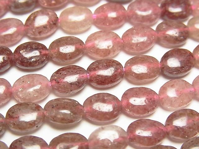 Muscovit Oval 8x6mm 1strang Perlen (ca. 15 Zoll/36 cm)