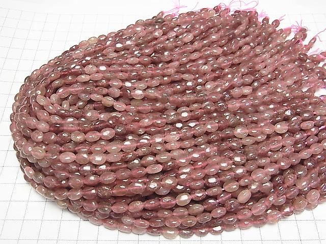Muscovit Oval 8x6mm 1strang Perlen (ca. 15 Zoll/36 cm)