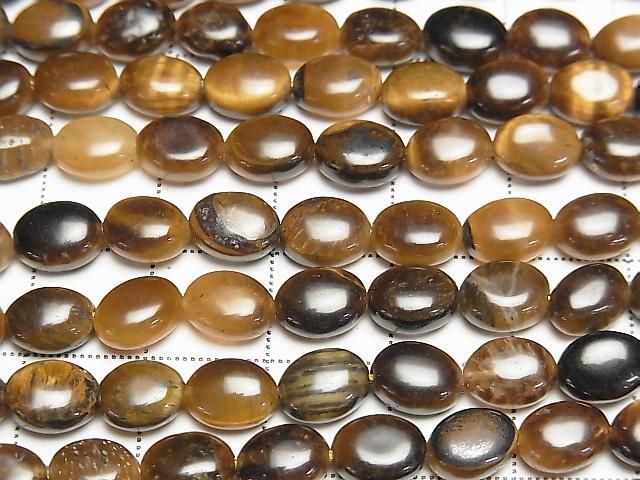 Gelbes Tigerauge AA++ Oval 8x6mm 1strang Perlen (ca. 15 Zoll/36 cm)