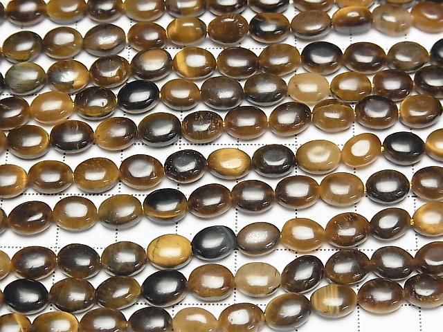 Gelbes Tigerauge AA++ Oval 8x6mm 1strang Perlen (ca. 15 Zoll/36 cm)