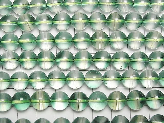Grüner klarer Quarz Rund 10mm Halb oder 1strang Perlen (ca. 15 Zoll/36 cm)