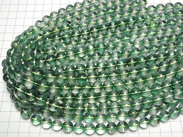 Grüner klarer Quarz Rund 10mm Halb oder 1strang Perlen (ca. 15 Zoll/36 cm)