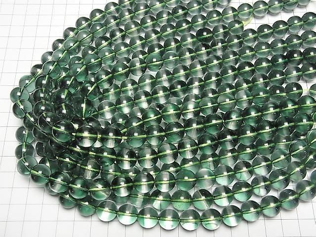 Grüner klarer Quarz Rund 12mm Halb oder 1strang Perlen (ca. 15 Zoll/36 cm)
