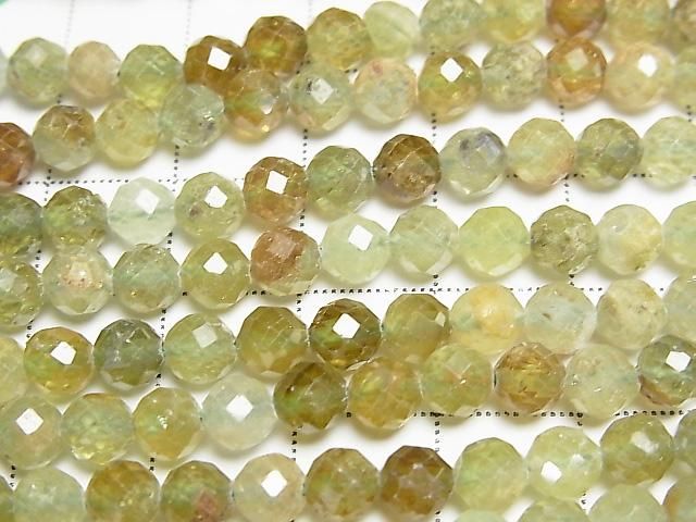 High Quality! Grossular Garnet AA+ 64 Faceted Round 5mm 1strand beads (approx. 15 inches/37 cm)