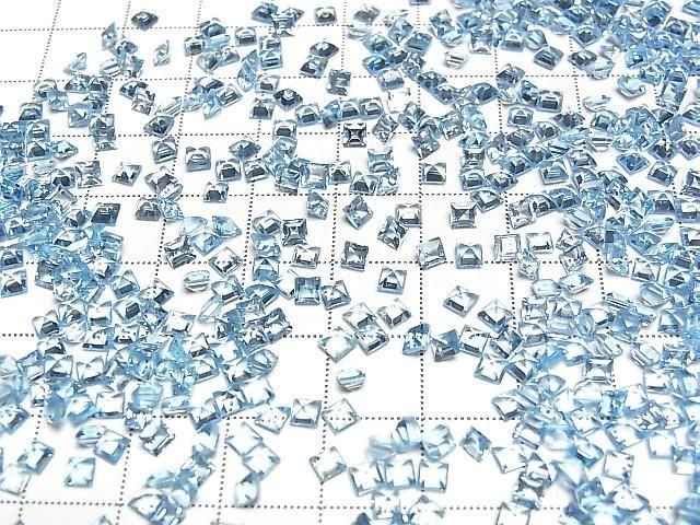 Hochwertiger Schweizer blauer Topas AAA lose Steine quadratisch facettiert 3x3mm 5Stk