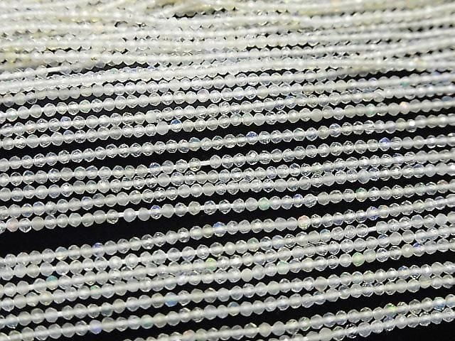 Hochwertiger äthiopischer Opal AA++ facettierte Runde 2mm 1 Strang Perlen (ca. 30 cm/12 Zoll)