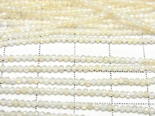 Hochwertiger äthiopischer Opal AA++ facettierte Runde 2mm 1 Strang Perlen (ca. 30 cm/12 Zoll)