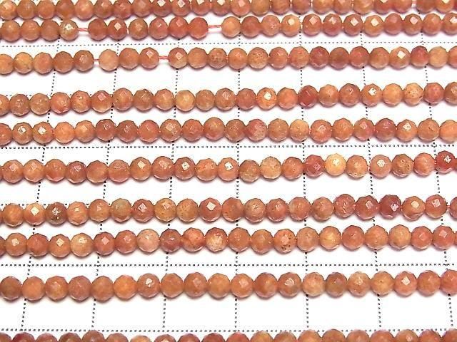 Hochwertiger! Schwammkoralle facettierte Runde 3.5mm 1 Strang Perlen (ca. 15 Zoll/36 cm)