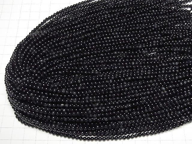 Naturfarbe blauer Tigerauge AA++ Runde 3.5mm 1 Strang Perlen (ca. 15 Zoll/37 cm)