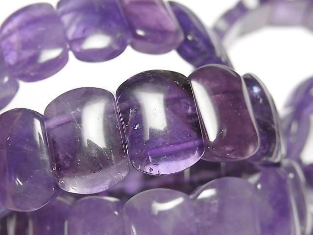 Amethyst AA+ 2-Loch Oval 17x12x7mm 1 Strang Perlen (Armband)