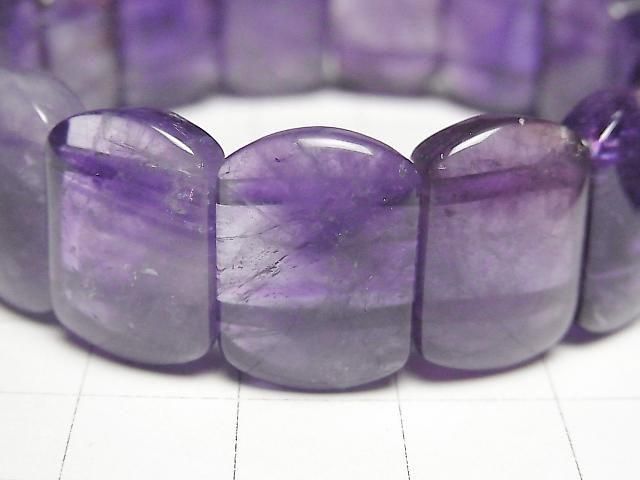 Amethyst AA+ 2-Loch Oval 17x12x7mm 1 Strang Perlen (Armband)