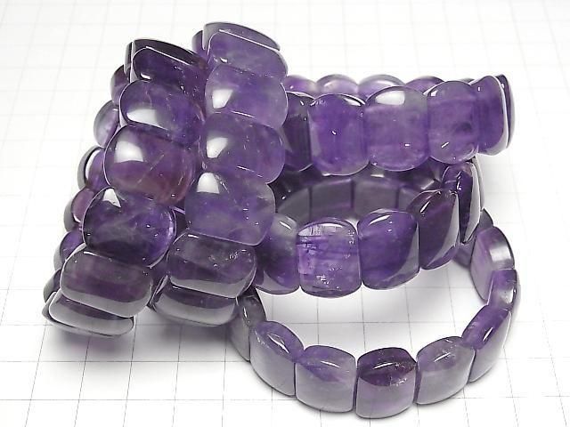 Amethyst AA+ 2-Loch Oval 17x12x7mm 1 Strang Perlen (Armband)